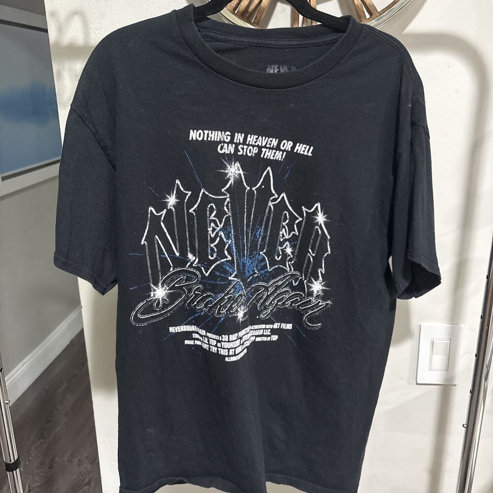 Young Boy Never Broke Again T-Shirt - Black Graphic Print Men's LG Rap Tee B7
